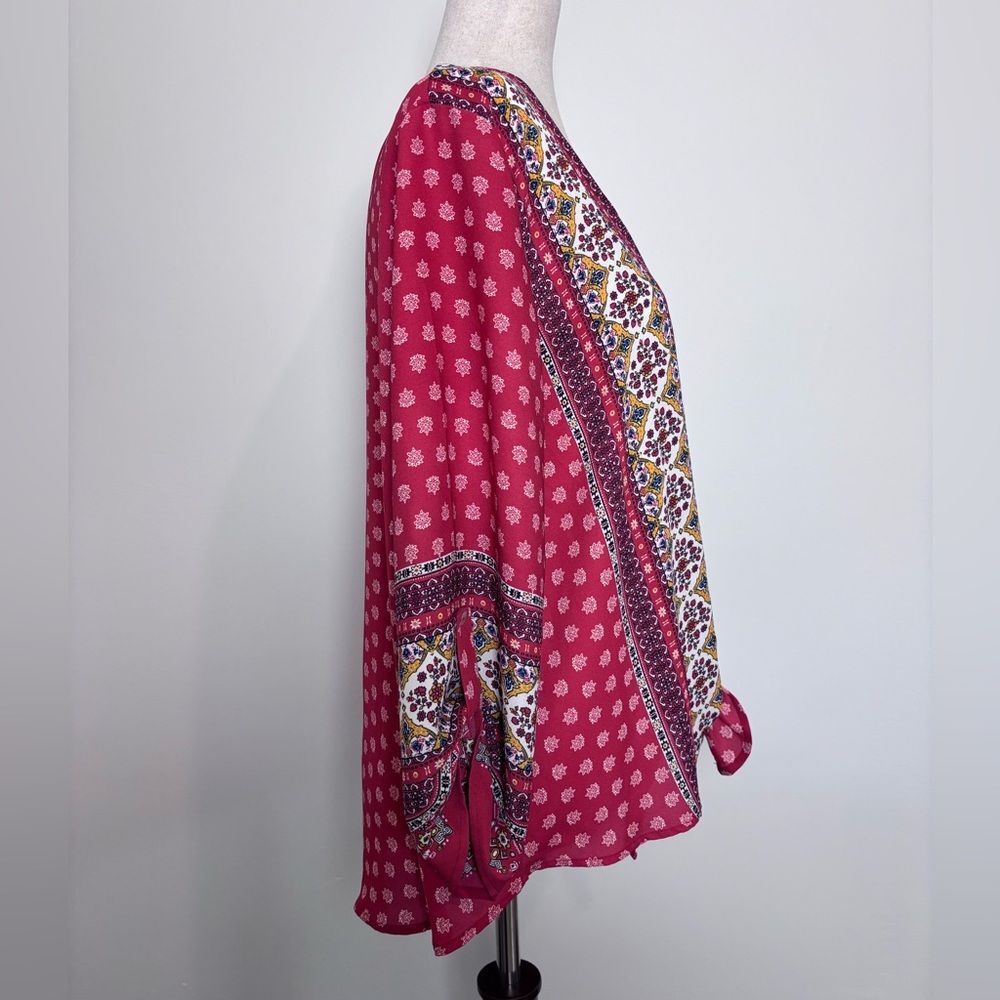 West Kei Bohemian Print Blouse semi sheer - Picture 2 of 7